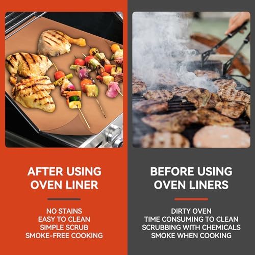 Oven Liners for Bottom of Oven, 4 Pack Resuable Heavy Duty Teflon Oven Mat, Non Stick Oven Mats for Bottom of Electric Oven Gas Oven Toaster Stove Top Protectors Microwave Stove Grill, Easy to Clean - Image 2