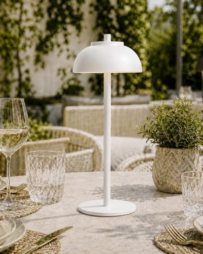 White Cordless Table Lamps, Rechargeable LED Touch Lamp, 2 Pack - Image 2