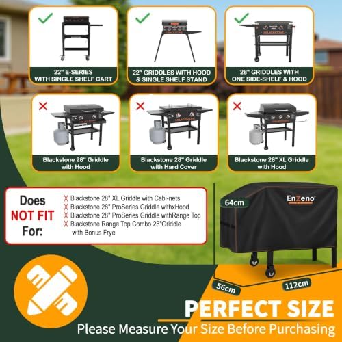 Griddle Cover for Blackstone 28" Single Shelf Grill with Hood and Stand - Image 2
