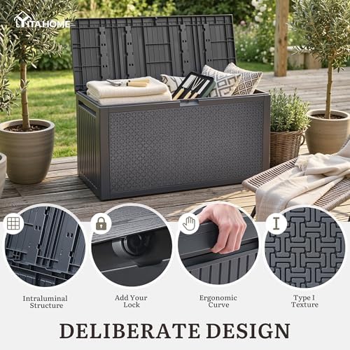 YITAHOME 95 Gallon Large Outdoor Deck Box - Image 3