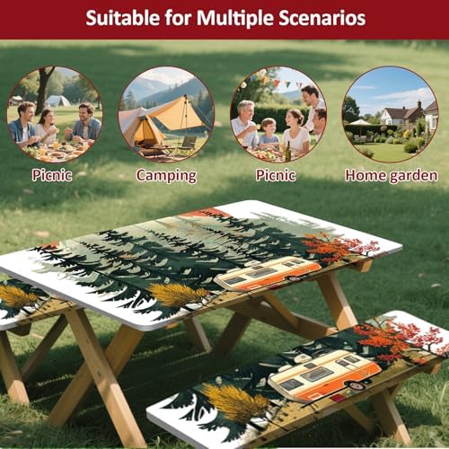 6ft 72in Picnic Table and Bench Cover, 3 Pack, RV Serenity - Image 7