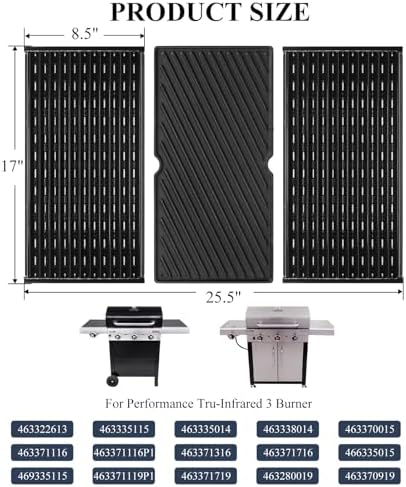 Hisencn Grill Grates for Char-Broil TRU-Infrared Performance Gas Grills - Image 2