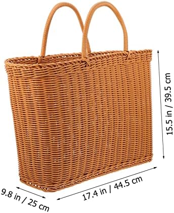 Rural Style Plastic Storage Basket, Portable Handheld Picking - Image 2