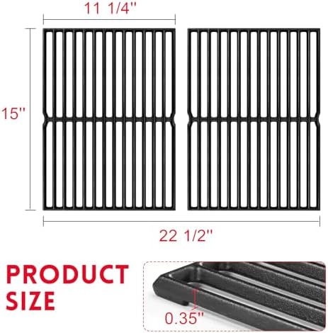 GGC 7522 7521 15" Grill Grates Replacement for Weber Genesis Silver A, Cast Iron Grate Grid for Weber Spirit E/S 200 E/S210, Spirit 500 - Image 3