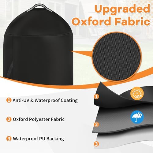 i COVER Grill Cover for Weber 22 Inch Charcoal Kettle- Waterproof BBQ Cover for Weber Char-Broil 22 Inch Charcoal Kettle Grills,Barbecue Cover Kettle Grill Cover for Outdoor Grills - Image 3