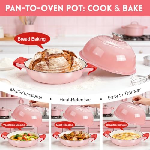 GGC 6QT Sourdough Dutch Oven Kit, 7-Piece Enameled Cast Iron Bread Oven - Image 3