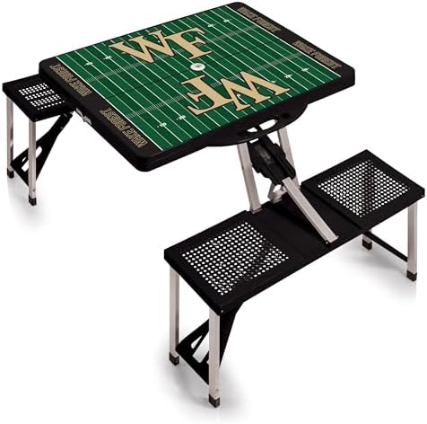 PICNIC TIME NCAA North Carolina Tar Heels Folding Picnic Table - Camping Table - Outdoor Table with Umbrella Hole by PicnicTimeFamilyofBrands
