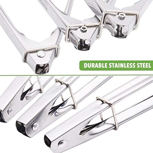 HINMAY Mini Tongs with Silicone Tips 7-Inch Kitchen Tongs, Set of 3 (Black) - Image 7