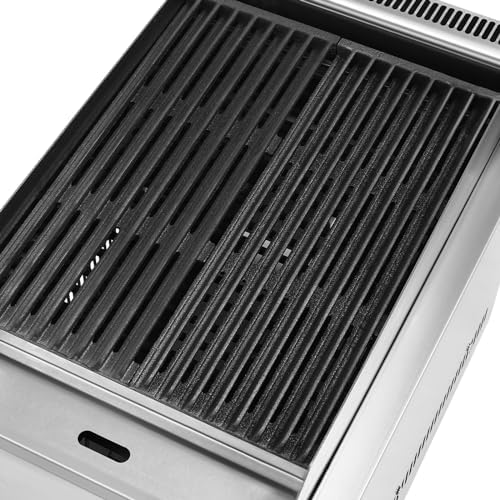 Commercial Char Broiler Grill, 2 Burner Countertop LPG Gas Grill, 60TU/hr Stainless Steel Propane Charbroiler Broiler Grill Flattop BBQ Stove Outdoor Cooking Griddle Barbecue for Garden Patio - Image 6