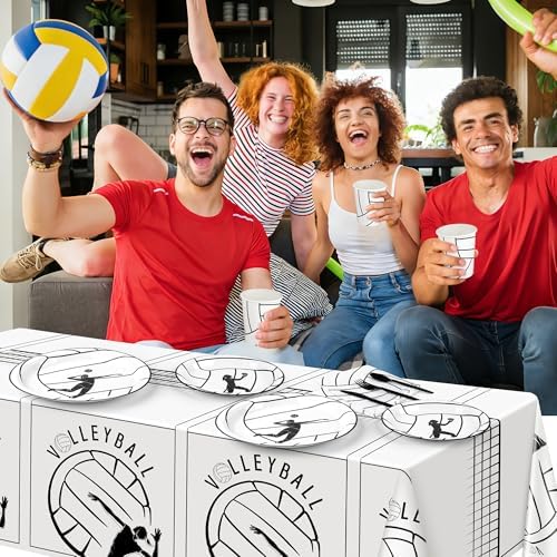 Kochorie 130 Pieces Volleyball Party Supplies Party Dinnerware Set - Image 6