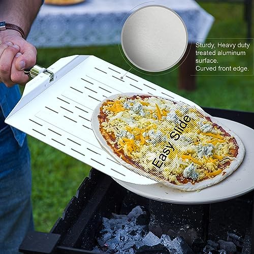 12-Inch Aluminum Pizza Peel with Long Foldable Handle - Image 5