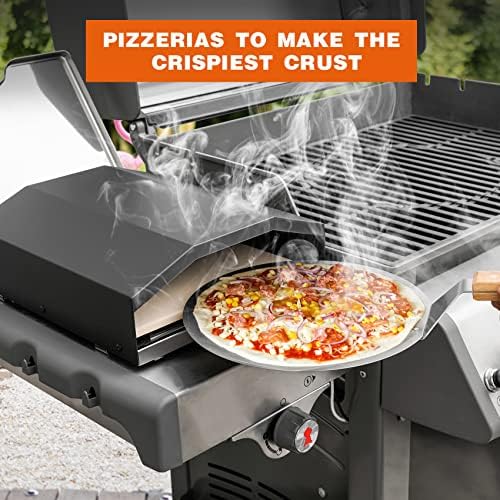 Onlyfire Side Burner Pizza Oven for Gas Grill – 700°F, w/Stone & Peel - Image 7