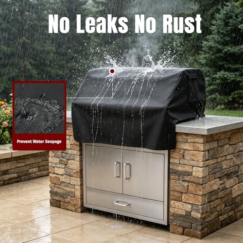 SHINESTAR 32 Inch Built‑in Grill Cover for DCS, 600D Heavy‑Duty Waterproof - Image 5