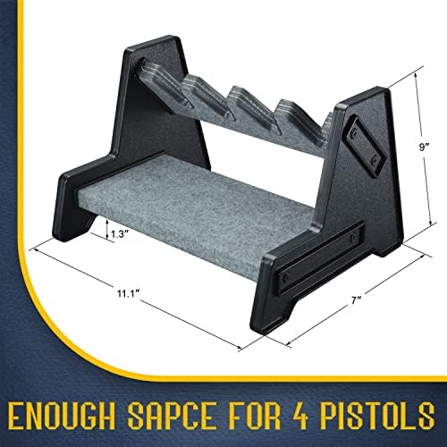 Mind and Action Pistol Rack, Handgun Holder for Safe, Cabinet Organizer, Gun Accessories, Gifts for Men - Image 4