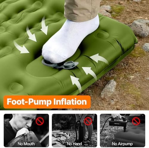 OGERY Sleeping Pad, Ultralight Inflating Camping Pad with 6" Extra-Thick - Image 6