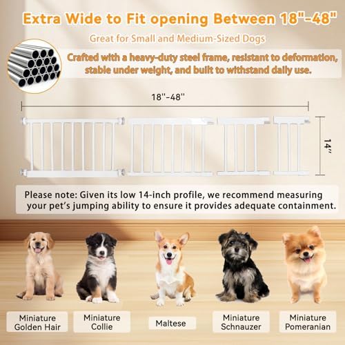 SHYUJAJIE Dog Gate for Small Dogs,14" Height Short Dog Gate - Image 2