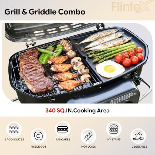 Flintex Portable Propane Gas Grill For Camping, 2-Burner Grill, 340 sq.in. - Image 5