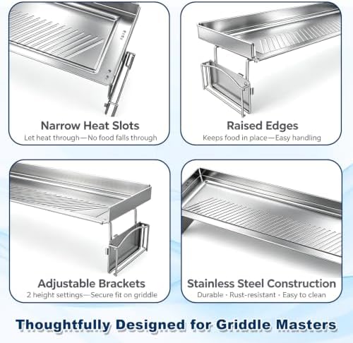Griddle Warming Rack for Weber 30 inch Slate Griddles, 304 Stainless Steel - Image 4
