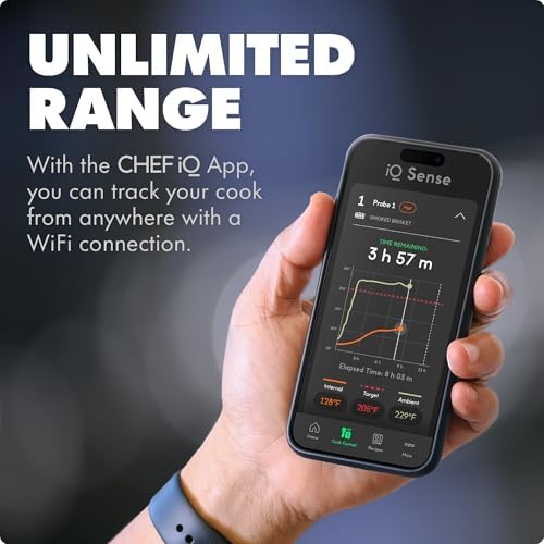 CHEF iQ Sense | Smart Wireless Meat Thermometer | 4 Ultra-Thin Probes | WiFi Unlimited Range | 1000°F Heat Safe | 5 Sensors | BBQ, Grill, Oven, Smoker, Air Fryer | Gen3 - Image 4