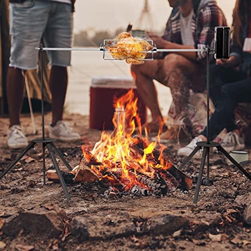 onlyfire Spit Rotisserie Outdoor Camp Grill with Support Legs - Image 6