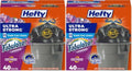 Hefty Ultra Strong 33 Gal Trash Bags, Black, Fabuloso Lavender, 40 Count (Pack of 2) by Hefty
