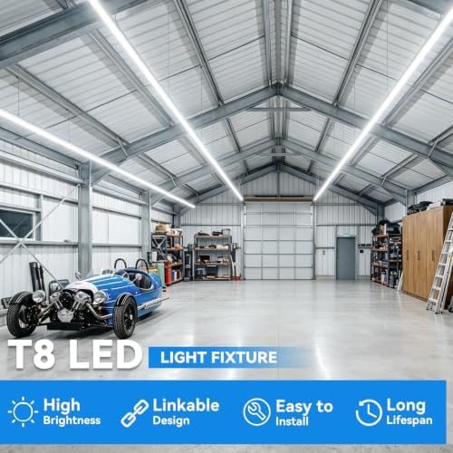 SHOPLED LED Shop Light 8FT, 90W 11700 LM 5000K Daylight White, D-Shape - Image 2