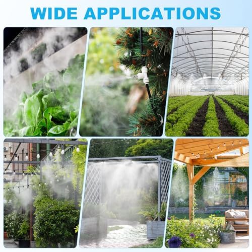 M METERXITY 20-Pack Brass Misting Nozzles, 0.02"/0.5mm Orifice Mister Replacement Heads for Outdoor Cooling System/Landscaping/Humidification/Greenhouse, 6mm Low-Pressure Fog Sprayer Nozzle - Image 7