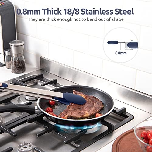 U-Taste Kitchen Tong for Cooking, 600ºF Heat-Resistant, 16in/Midnight Blue - Image 5