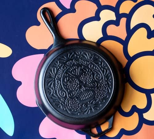 Lodge Pre-Seasoned Cast Iron Skillet, Sugar Skull, 10.25 Inches - Image 4