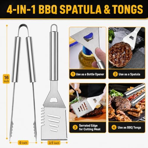 TAIMASI 34Pcs Heavy Duty Grill Accessories Grilling Gifts for Men - Image 3