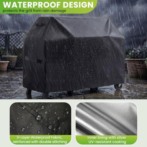Grill Cover for Outdoor Grill, 75 inch Grill Covers Heavy Duty Waterproof - Image 4