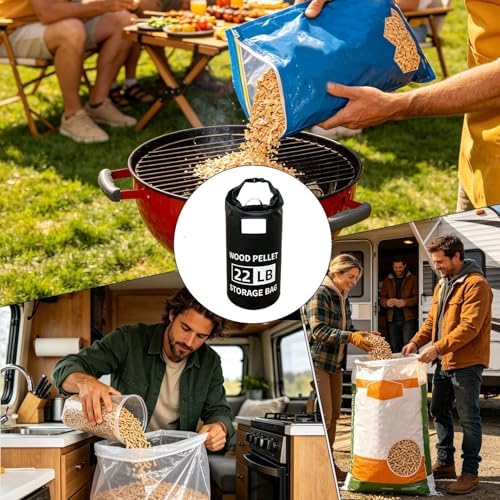 Wood Pellet Storage Charcoal Holder Bin with 22 Lbs Capacity - Image 4