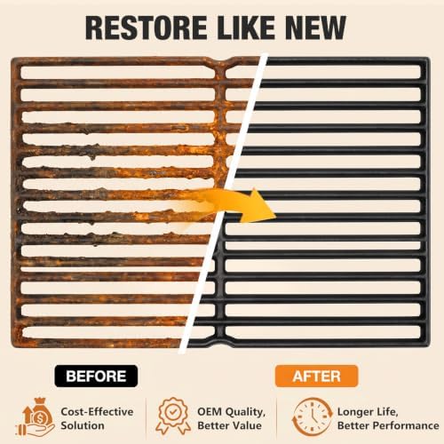 QuliMetal 15" Cast Iron Grill Grates for Weber Spirit 200 Side Control - Image 4