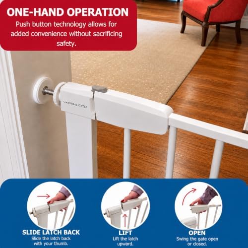 Cardinal Gates PG26.5 Baby & Pet Pressure Gate, White, 51.50-57.00 in - Image 7