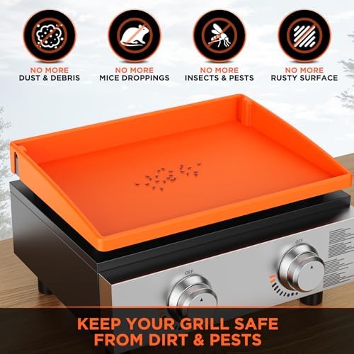 22" Silicone Griddle Mat for Blackstone 22 Inch Grill, Heavy Duty Food Grade Silicone Griddle Cover, Protect Your Grill from Dirt & Rust All Year Round - Image 3