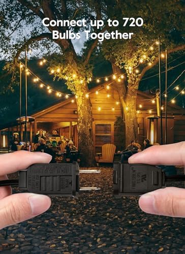 Outdoor String Lights, 55(50+5)FT 25 Bulbs IP65 Waterproof Patio Lights - Image 4
