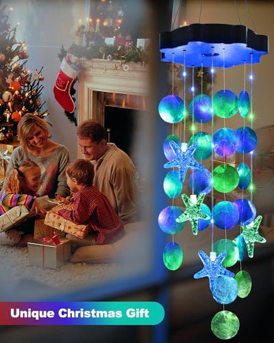 Toodour Solar Wind Chimes for Outside, Gifts for Mom Grandma Women Girls - Image 4