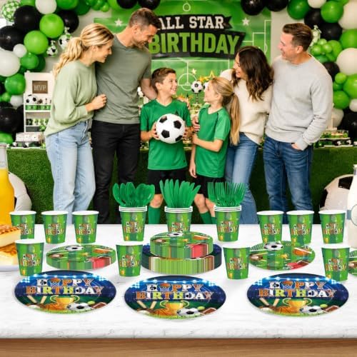 250Pcs Sports Birthday Plates for Boys Birthday Party Supplies Serves 50 - Image 5