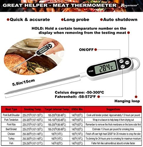 ROMANTICIST 28pcs BBQ Accessories Set with Thermometer - The Very Best Grill Gift on Birthday Wedding - Heavy Duty Stainless Steel Grill Set in Case for Outdoor Cooking Camping Grilling Smoking - Image 4