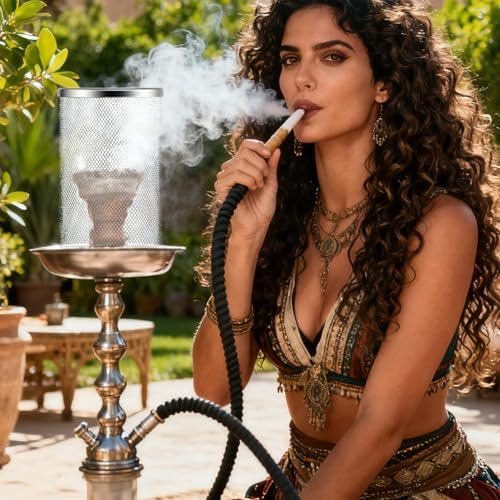 Portable Hookah Charcoal Basket with Coal Tongs - Metal Storage Container & Holder for Shisha Accessories (Wind Cover) - Image 7