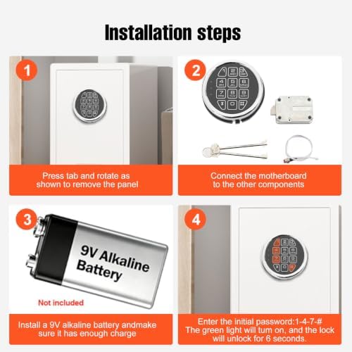 Electronic Safe Lock Kit Replacement with Digital Keypad and Solenoid Lock - Image 5