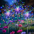 btfarm 3 Pack Solar Garden Lights Outdoor, 8 Modes Firework Lights Outside by btfarmdecorativelighting