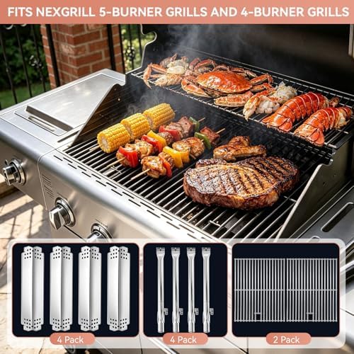 720-0830H Stainless Steel Grill Parts Kit for Nexgrill 4 & 5 Grates Burner - Image 2