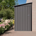 YOPTO 4x9 FT Outdoor Storage Shed,Lean to Metal Shed W/Window,All Weather Waterproof Garden Storage Shed W/ 6 Air Vents & 1 Lockable Door,Weatherproof Tool House W/Sloped Roof,for Lawn,Gray by Unknown