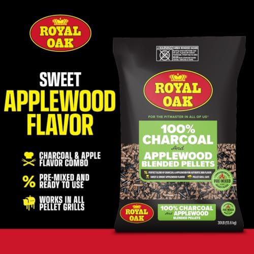 Royal Oak 100% Charcoal & Apple Pellets, 30 LB, Sweet BBQ, Pellet Grill - Image 2