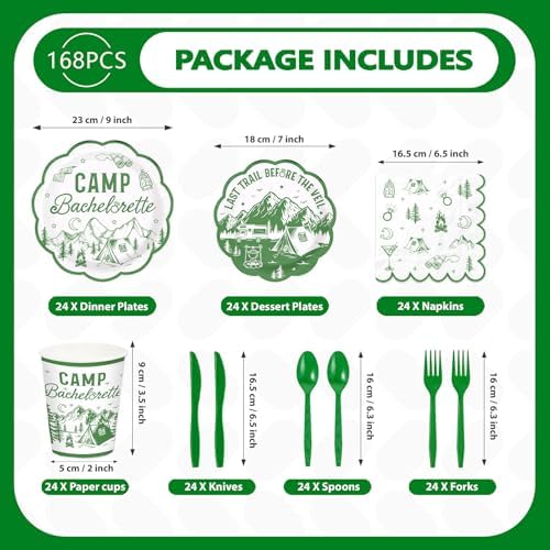 168Pcs Camp Bachelorette Party Decorations Serves 24 - Image 2