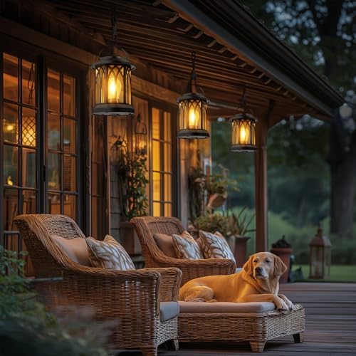 Hanging Solar Lanterns Outdoor Waterproof: 2 Pack Garden Lantern Decorative - Image 5
