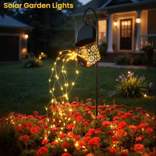 Solar Garden Lights Outdoor Decoration Flower Solar Watering Can Light - Image 6