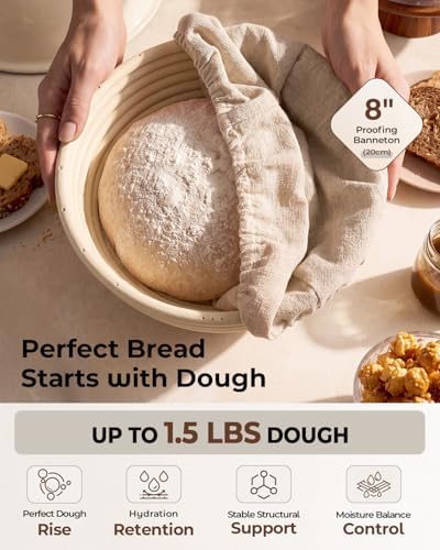 5QT Enameled Cast Iron Sourdough Bread Oven & Starter Kit, White - Image 6