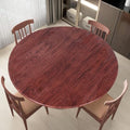 LUSHVIDA Round Tablecloth, Fitted Table Cloth for 45"-56" Tables, Mahogany by LUSHVIDA